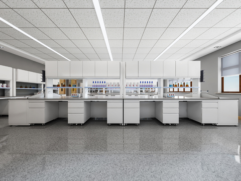  现代化学实验室3d模型 