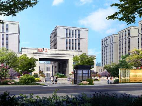  现代小区大门门头psd 