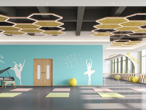  舞蹈室 舞蹈房3d模型 