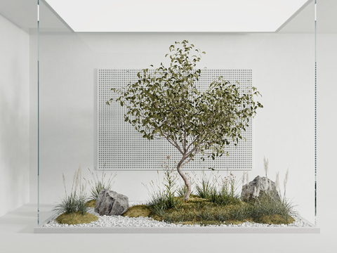  现代枯山水景观小品3d模型 