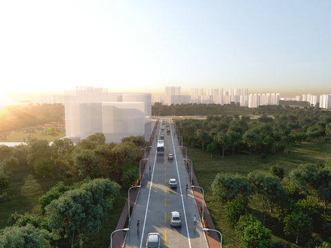  城市道路 道路设施PSD 