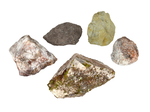  石头 青苔3d模型 