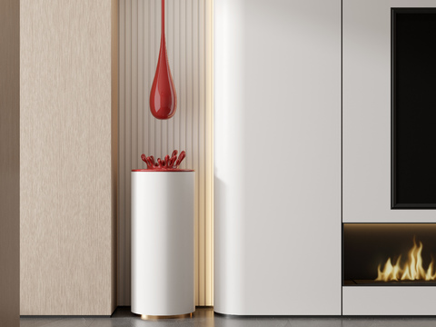  水滴雕塑 艺术装置3d模型 