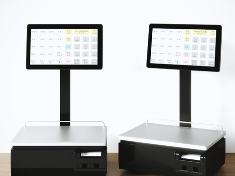  电子秤 称重收银机 水果秤3d模型 