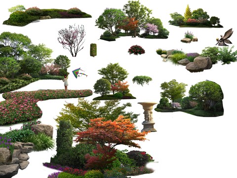  绿植花坛 植物psd 