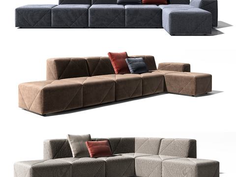  Moooi 转角沙发3d模型 