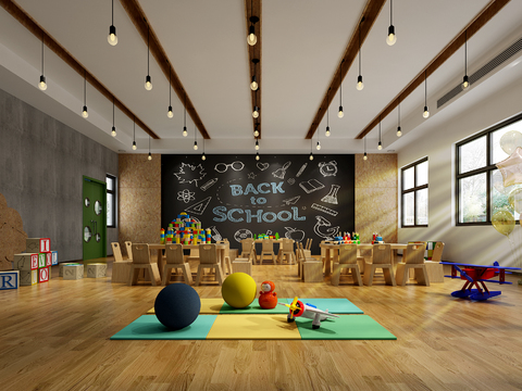  现代儿童娱乐室3d模型 