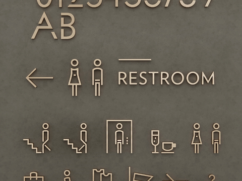  指示牌 路标 门牌3d模型 