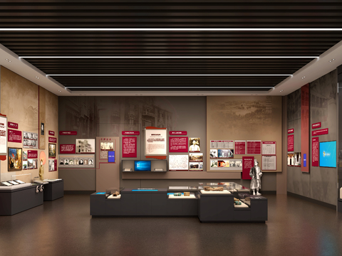  革命纪念馆 博物馆3d模型 