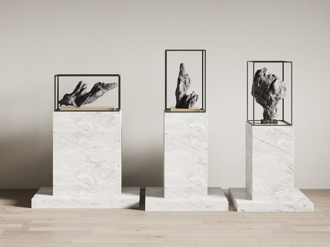  太湖石雕塑 石雕 景观石3d模型 