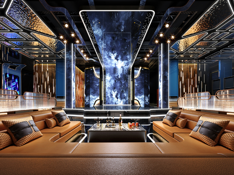  KTV酒吧大厅3d模型 