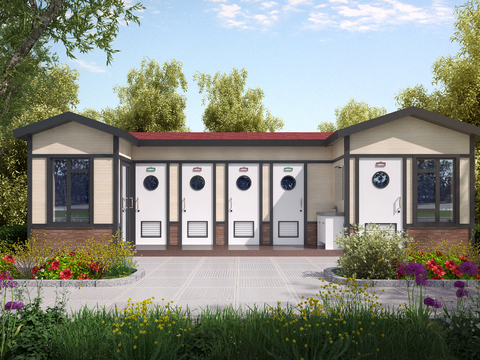  现代城市公厕3d模型 