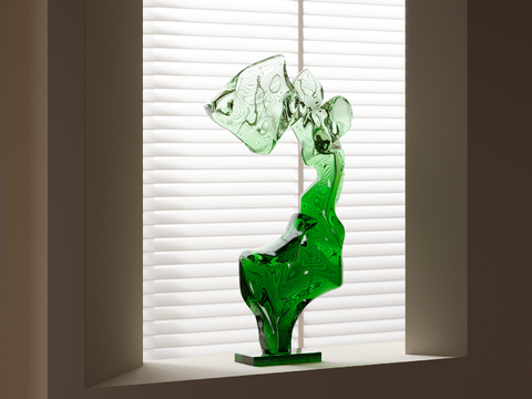  透明雕塑 装饰品摆件3d模型 