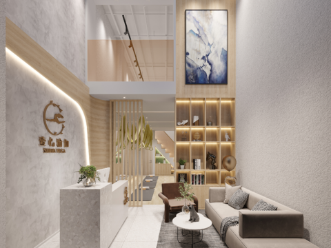  现代瑜伽培训中心3d模型 