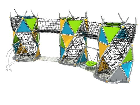  户外儿童爬网 游乐设施3d模型 