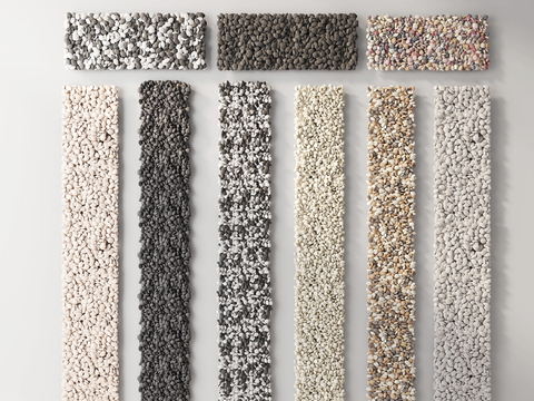  鹅卵石 石头 碎石子3d模型 