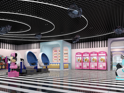  现代儿童娱乐VR体验区3d模型 