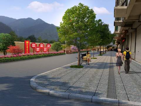  现代道路桥梁景观psd 