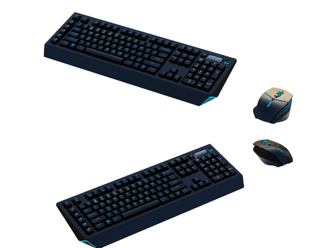  键盘鼠标3d模型 