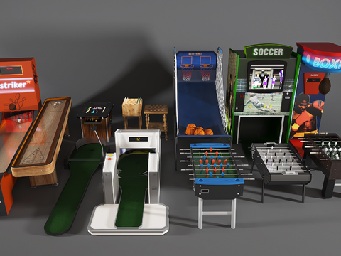  现代游戏机组合3d模型 