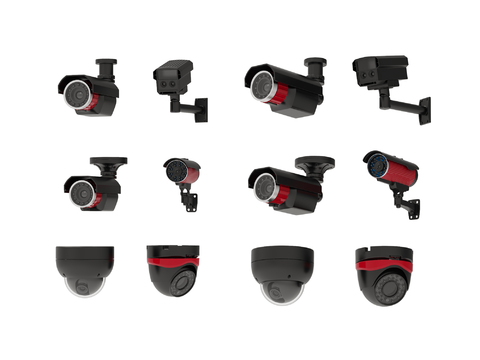  监控摄像头 安防摄像头3d模型 