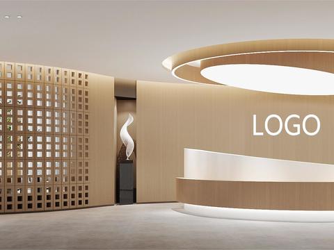  艺术前台 接待台3d模型 