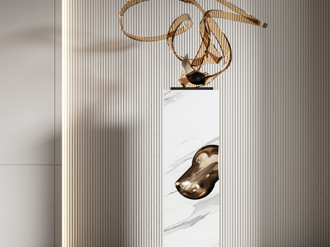  现代抽象艺术雕塑3d模型 