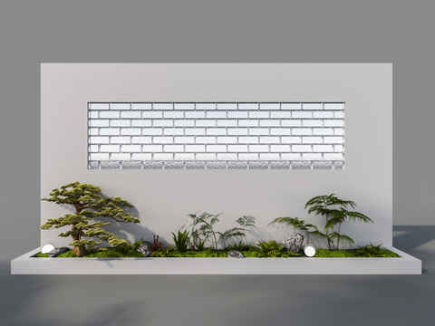  景观小品 松树造景 景观石3d模型 