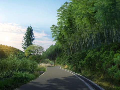  现代道路桥梁psd 