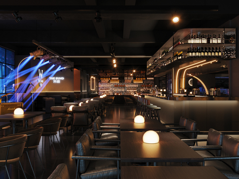  酒吧 清吧 KTV 夜总会3d模型 