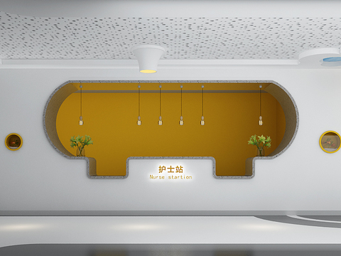  现代儿童医院3d模型 