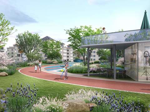  公园绿道 跑道psd 