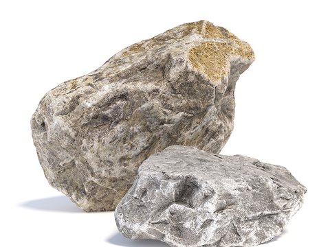  景观石 石头3d模型 