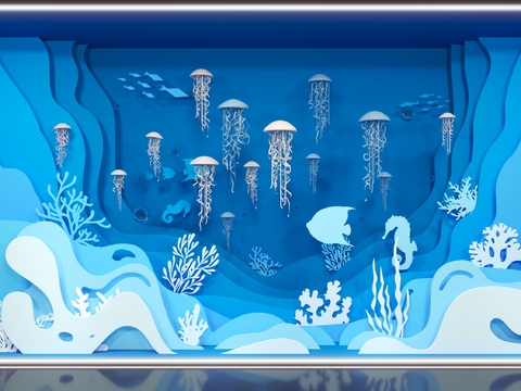  橱窗 网红打卡地 合影区3d模型 