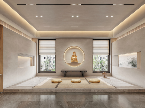  佛堂 禅室3d模型 