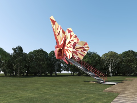  景观台 景观小品3d模型 