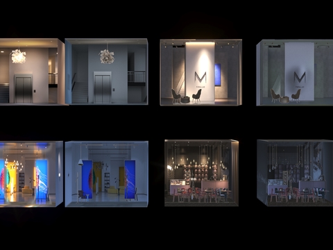  商业EXR橱窗3d模型 