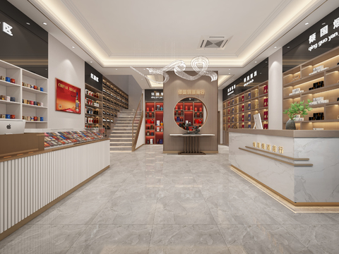  现代烟酒店3d模型 