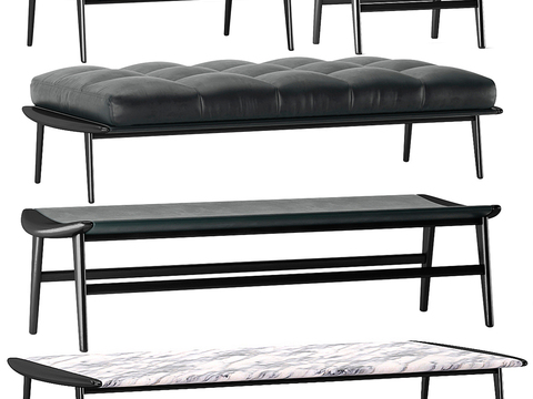  Minotti 凳子 沙发凳 长凳3d模型 