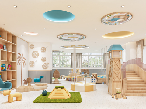  现代儿童娱乐室3d模型 
