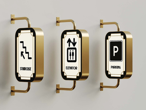  指示牌 标识牌3d模型 