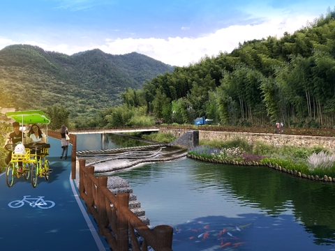  现代园林景观psd 