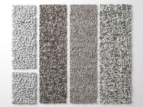  鹅卵石 碎石子3d模型 