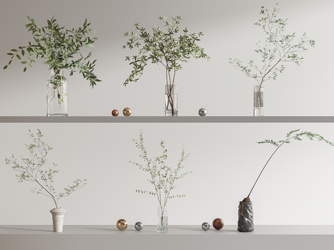  水生植物 水培绿植3d模型 