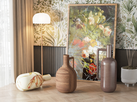  花瓶 陶罐 器皿3d模型 