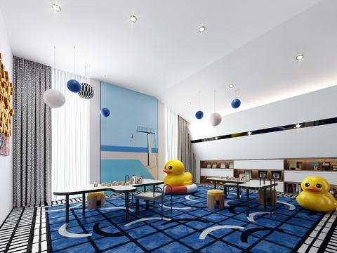  现代儿童娱乐室3d模型 