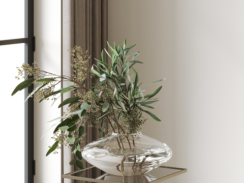  水生植物 水培绿植3d模型 