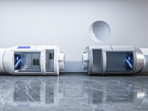  现代宇宙空间站3d模型 