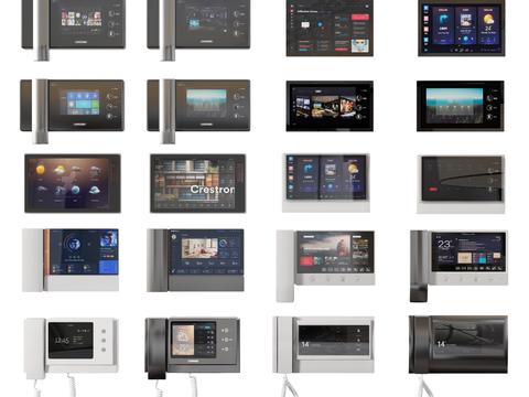  现代智能门禁可视电话3d模型 