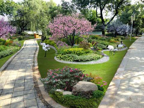  现代公园园林景观psd 